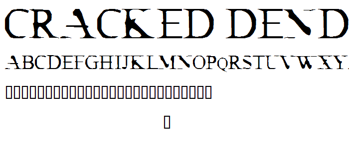 Cracked Dendrite font